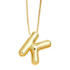 Pendant Necklace Copper English Letters Simple Style Electroplating Box Chain For Women