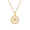 Pendant Necklace Copper Geometric Animal Retro Gold Plated Zircon Bee Minimalist Female