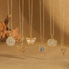 Pendant Necklace Copper Geometric Butterfly Zircon Retro Design Electroplating For Women