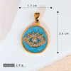 Pendant Necklace Copper Geometric Dripping Oil Microinlaid Zircon Devil's Eye Pendant