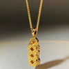 Pendant Necklace Copper Geometric Fashion Electroplated With Sand Gold Color