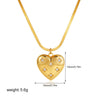 Pendant Necklace Copper Geometric Heart Electroplating Light Luxury Minimalist For Women