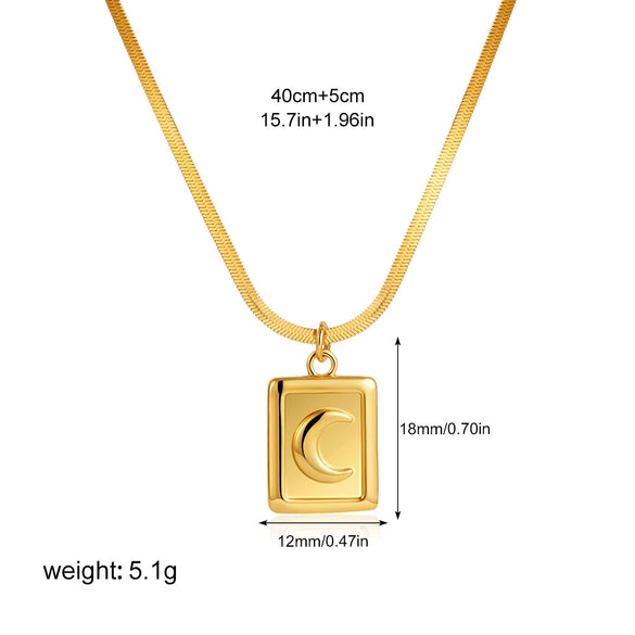 Pendant Necklace Copper Geometric Heart Electroplating Light Luxury Minimalist For Women