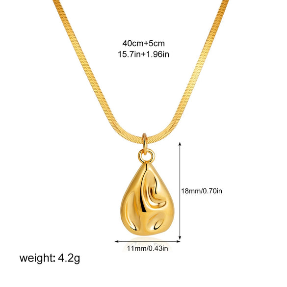 Pendant Necklace Copper Geometric Heart Electroplating Light Luxury Minimalist For Women