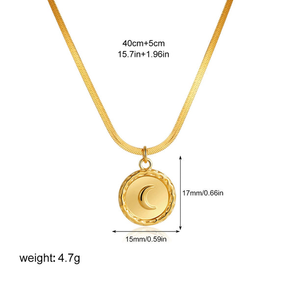 Pendant Necklace Copper Geometric Heart Electroplating Light Luxury Minimalist For Women