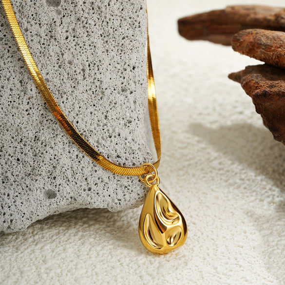 Pendant Necklace Copper Geometric Heart Electroplating Light Luxury Minimalist For Women