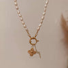 Pendant Necklace Copper Geometric Shape Vacuum Plated 18K Gold Color