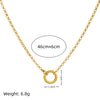 Pendant Necklace Copper Geometric Shape Vacuum Plated 18K Gold Color