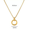 Pendant Necklace Copper Geometric Shape Vacuum Plated 18K Gold Color