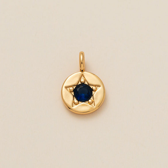 Pendant Necklace Copper Glass Zircon Fivepointed Star Round Electroplating