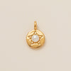 Pendant Necklace Copper Glass Zircon Fivepointed Star Round Electroplating