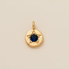 Pendant Necklace Copper Glass Zircon Fivepointed Star Round Electroplating
