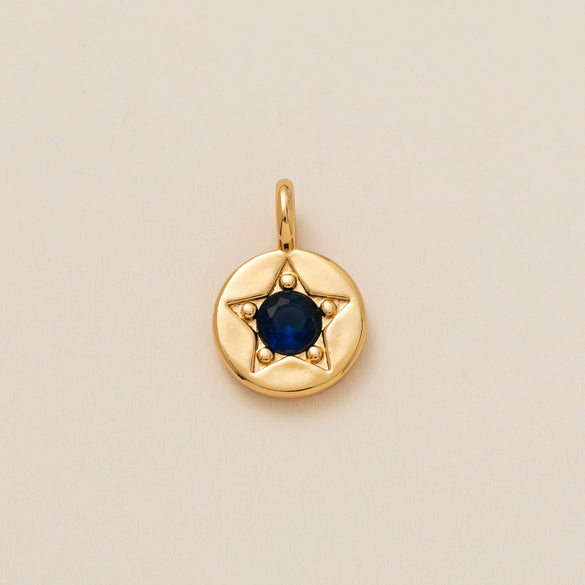 Pendant Necklace Copper Glass Zircon Fivepointed Star Round Electroplating