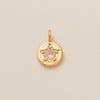 Pendant Necklace Copper Glass Zircon Fivepointed Star Round Electroplating