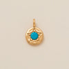 Pendant Necklace Copper Glass Zircon Fivepointed Star Round Electroplating