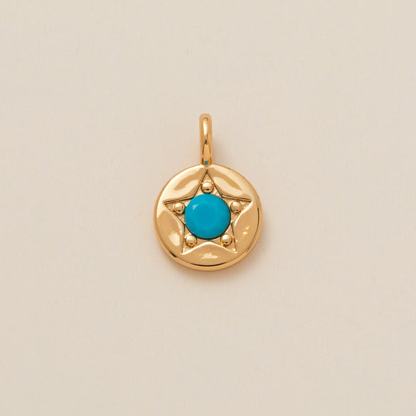 Pendant Necklace Copper Glass Zircon Fivepointed Star Round Electroplating