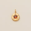 Pendant Necklace Copper Glass Zircon Fivepointed Star Round Electroplating
