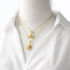 Pendant Necklace Copper Gold Plated Geometric Minimalist Style