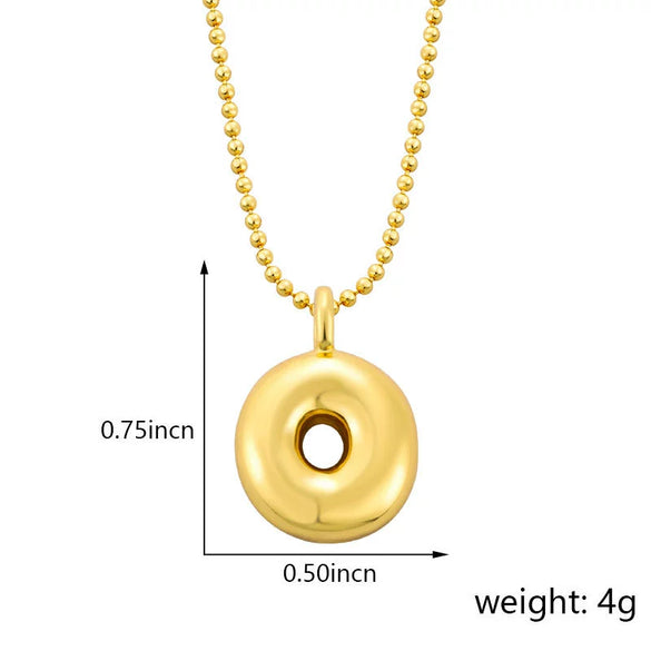 Pendant Necklace Copper Gold Plated Letter Balloon Shape Electroplating