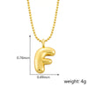 Pendant Necklace Copper Gold Plated Letter Balloon Shape Electroplating