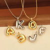 Pendant Necklace Copper Gold Plated Letter Balloon Shape Electroplating