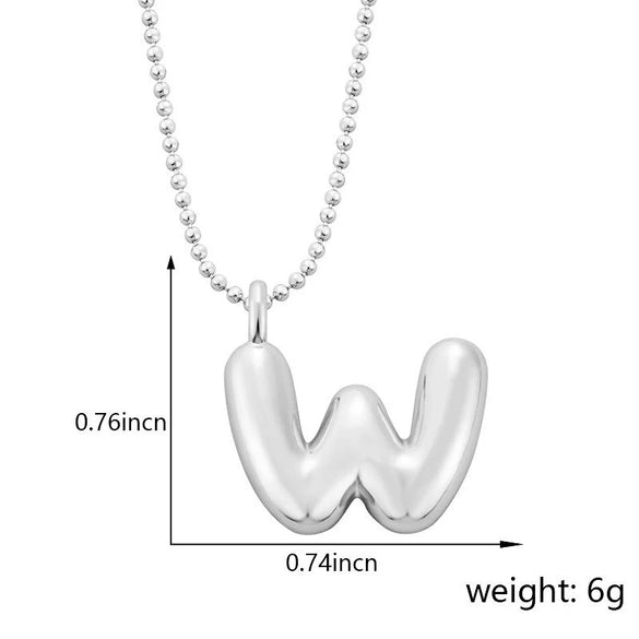 Pendant Necklace Copper Gold Plated Letter Balloon Shape Electroplating