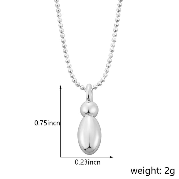 Pendant Necklace Copper Gold Plated Letter Balloon Shape Electroplating