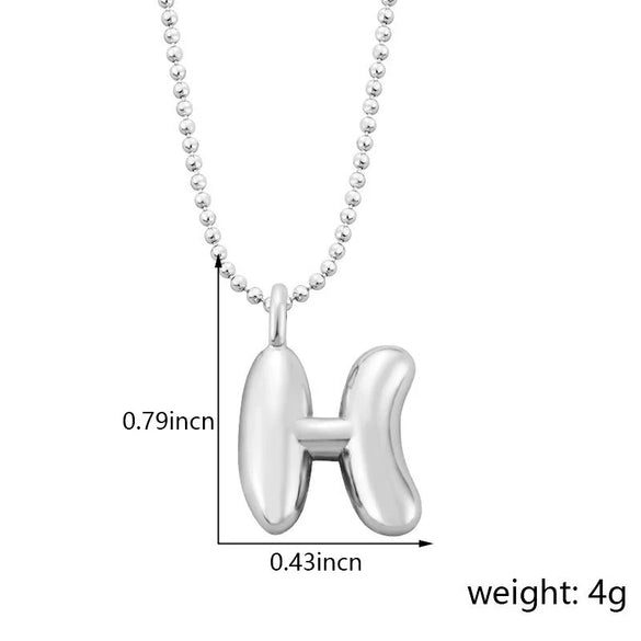 Pendant Necklace Copper Gold Plated Letter Balloon Shape Electroplating