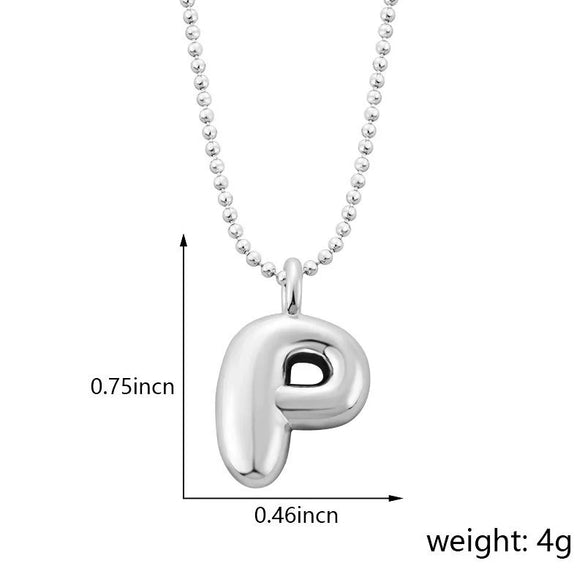 Pendant Necklace Copper Gold Plated Letter Balloon Shape Electroplating