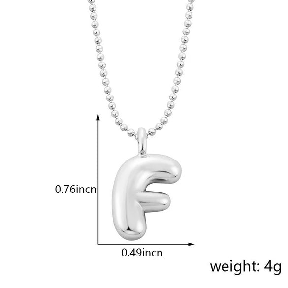 Pendant Necklace Copper Gold Plated Letter Balloon Shape Electroplating