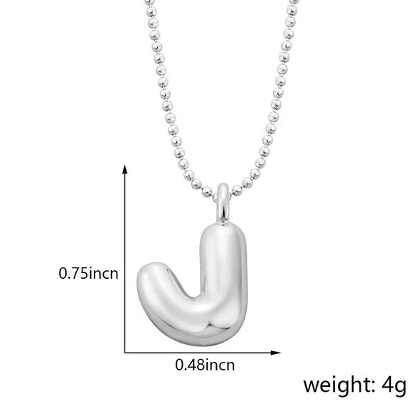 Pendant Necklace Copper Gold Plated Letter Balloon Shape Electroplating