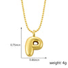 Pendant Necklace Copper Gold Plated Letter Balloon Shape Electroplating