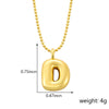 Pendant Necklace Copper Gold Plated Letter Balloon Shape Electroplating