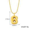 Pendant Necklace Copper Gold Plated Letter Balloon Shape Electroplating