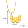 Pendant Necklace Copper Gold Plated Letter Balloon Shape Electroplating