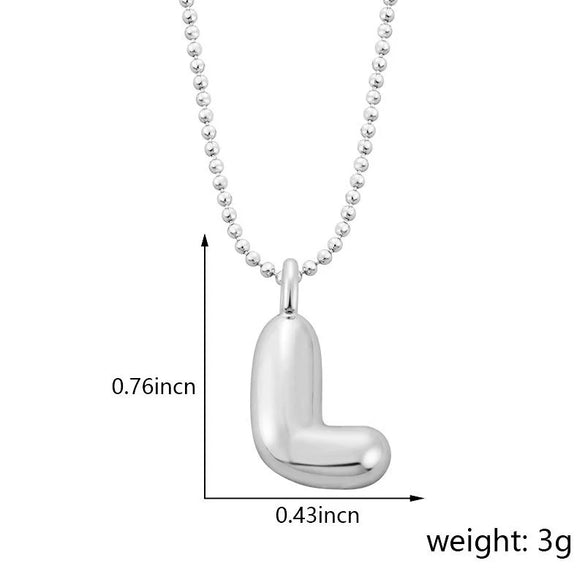 Pendant Necklace Copper Gold Plated Letter Balloon Shape Electroplating