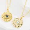 Pendant Necklace Copper Goldplated Devil's Eye Zirconembedded Ochain Creative Jewelry