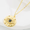 Pendant Necklace Copper Goldplated Devil's Eye Zirconembedded Ochain Creative Jewelry