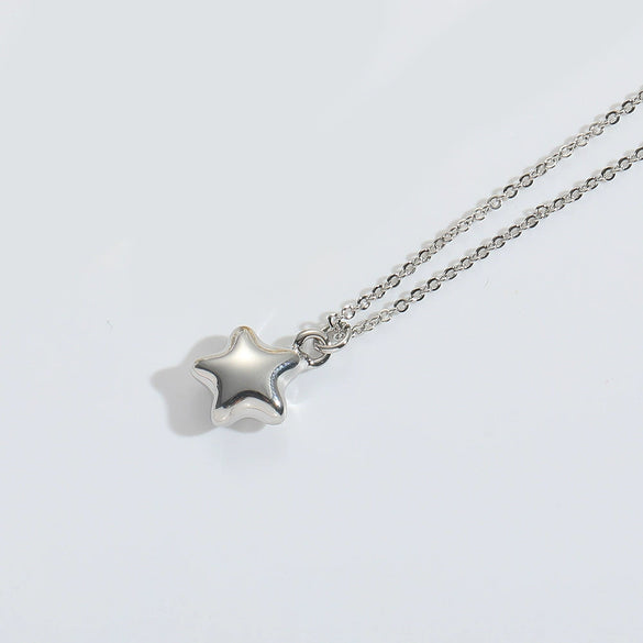 Pendant Necklace Copper Heart Shape Electroplating O Word Chain