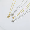 Pendant Necklace Copper Heart Shape Electroplating O Word Chain