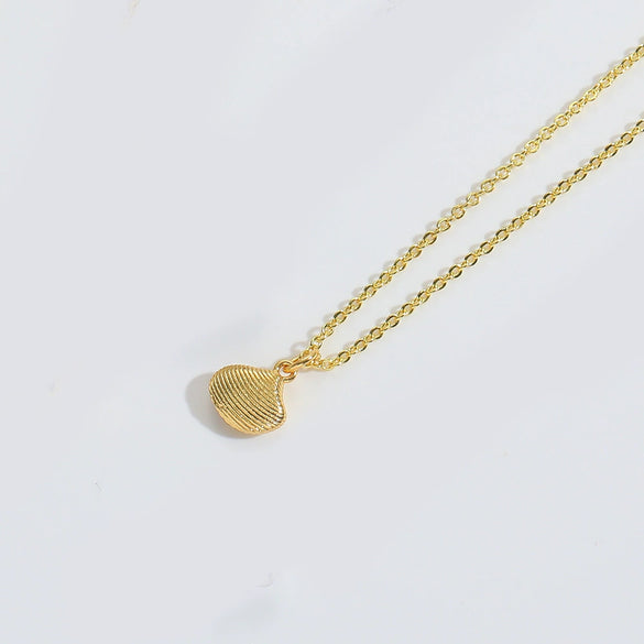 Pendant Necklace Copper Heart Shape Electroplating O Word Chain