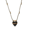 Pendant Necklace Copper Heart Shape Geometric Style Gold Plated