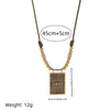 Pendant Necklace Copper Heart Shape Geometric Style Gold Plated