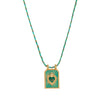 Pendant Necklace Copper Heart Shape Geometric Style Gold Plated