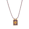 Pendant Necklace Copper Heart Shape Geometric Style Gold Plated