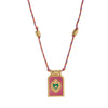 Pendant Necklace Copper Heart Shape Geometric Style Gold Plated