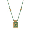 Pendant Necklace Copper Heart Shape Geometric Style Gold Plated