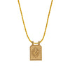 Pendant Necklace Copper Heart Shape Geometric Style Gold Plated