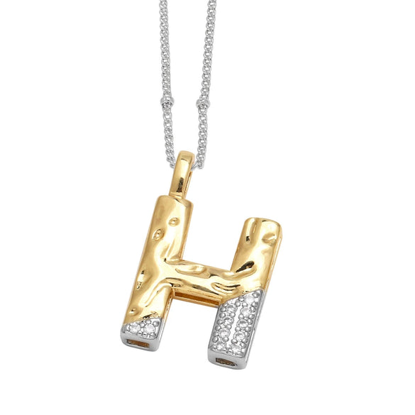 Pendant Necklace Copper Hiphop Minimalist With Letter Pattern Electroplated