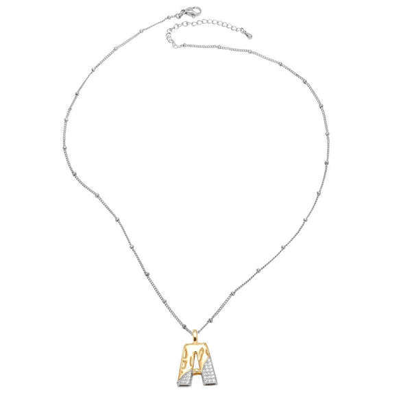 Pendant Necklace Copper Hiphop Minimalist With Letter Pattern Electroplated